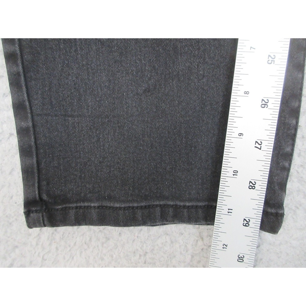 Bandolino Amy Straight Jeans Women 14 Black Charcoal Wash Mid Rise Stretch Denim - Picture 15 of 16